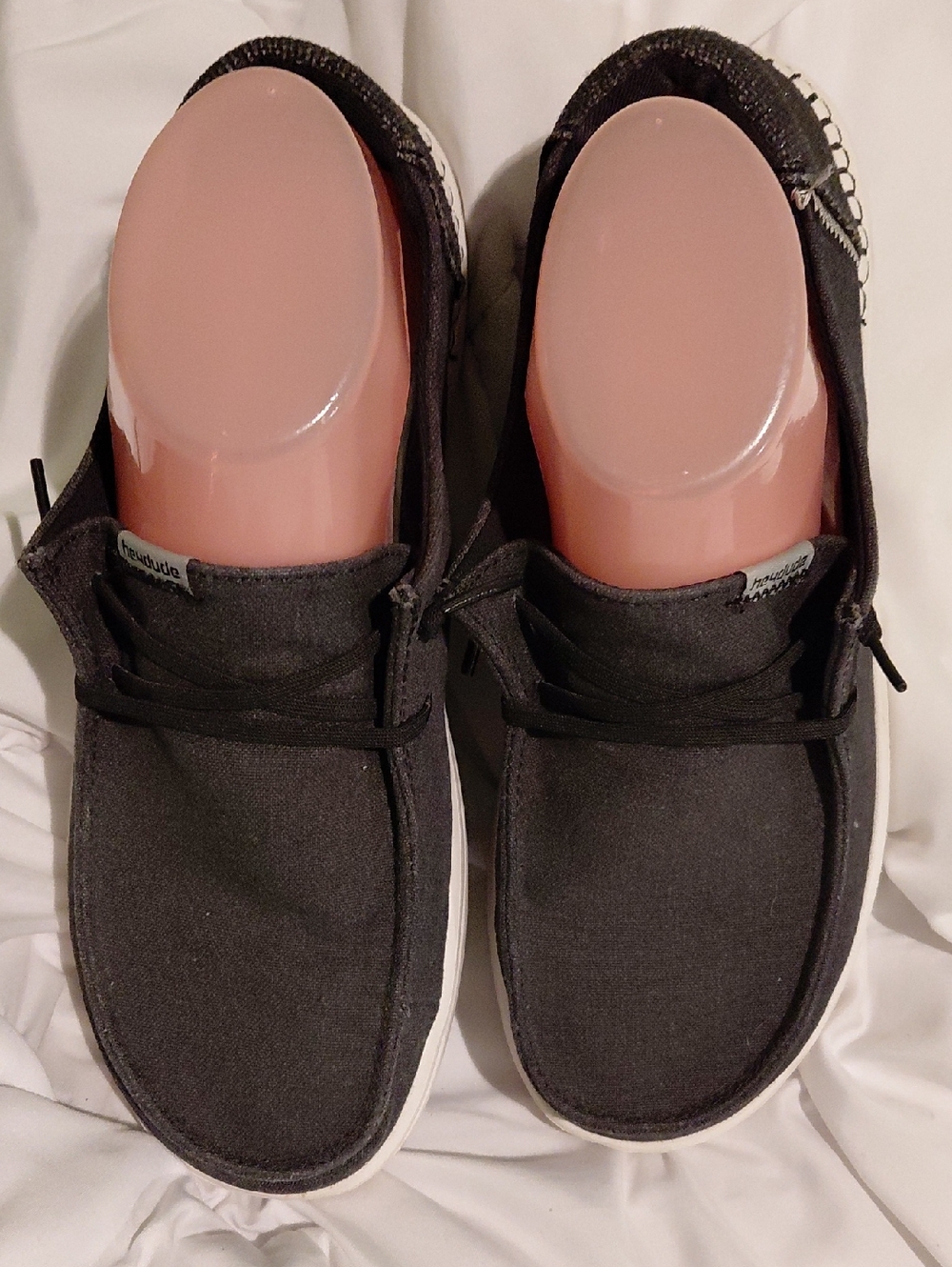 Hey Dude Black Canvas Slip-On Loafers